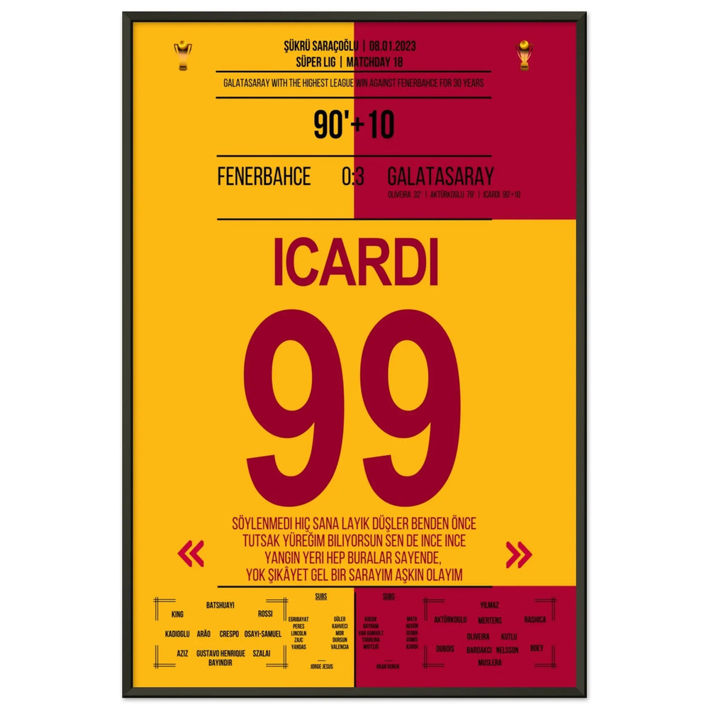 Galatasaray démonte Fenerbahçe dans son propre stade.