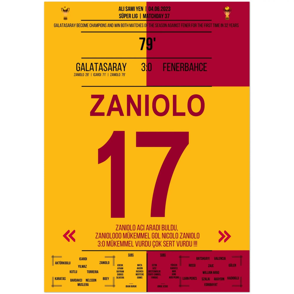 Galatasaray célèbre le championnat avec sa deuxième victoire en derby contre Fenerbahçe en 2023.