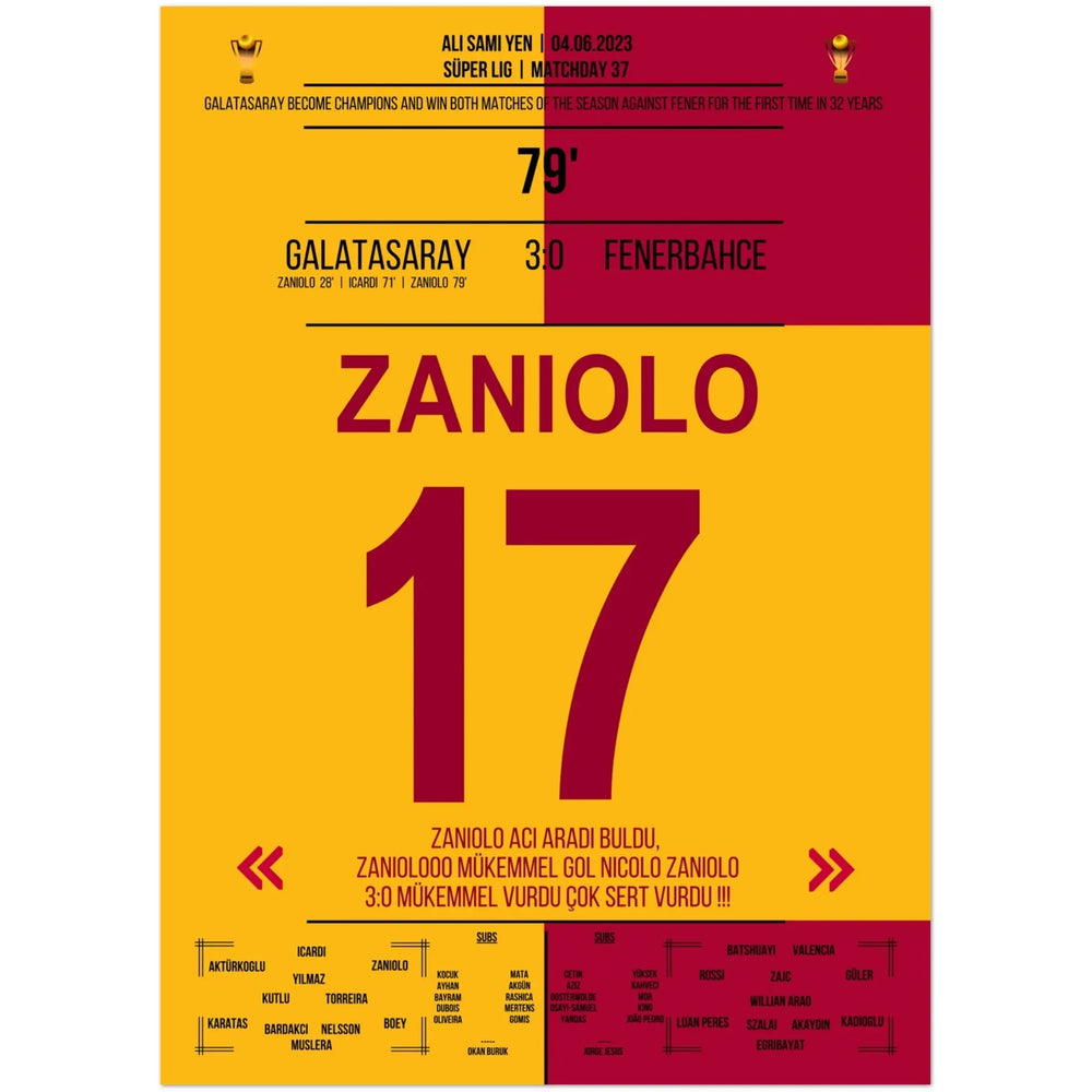 Galatasaray célèbre le championnat avec sa deuxième victoire en derby contre Fenerbahçe en 2023.