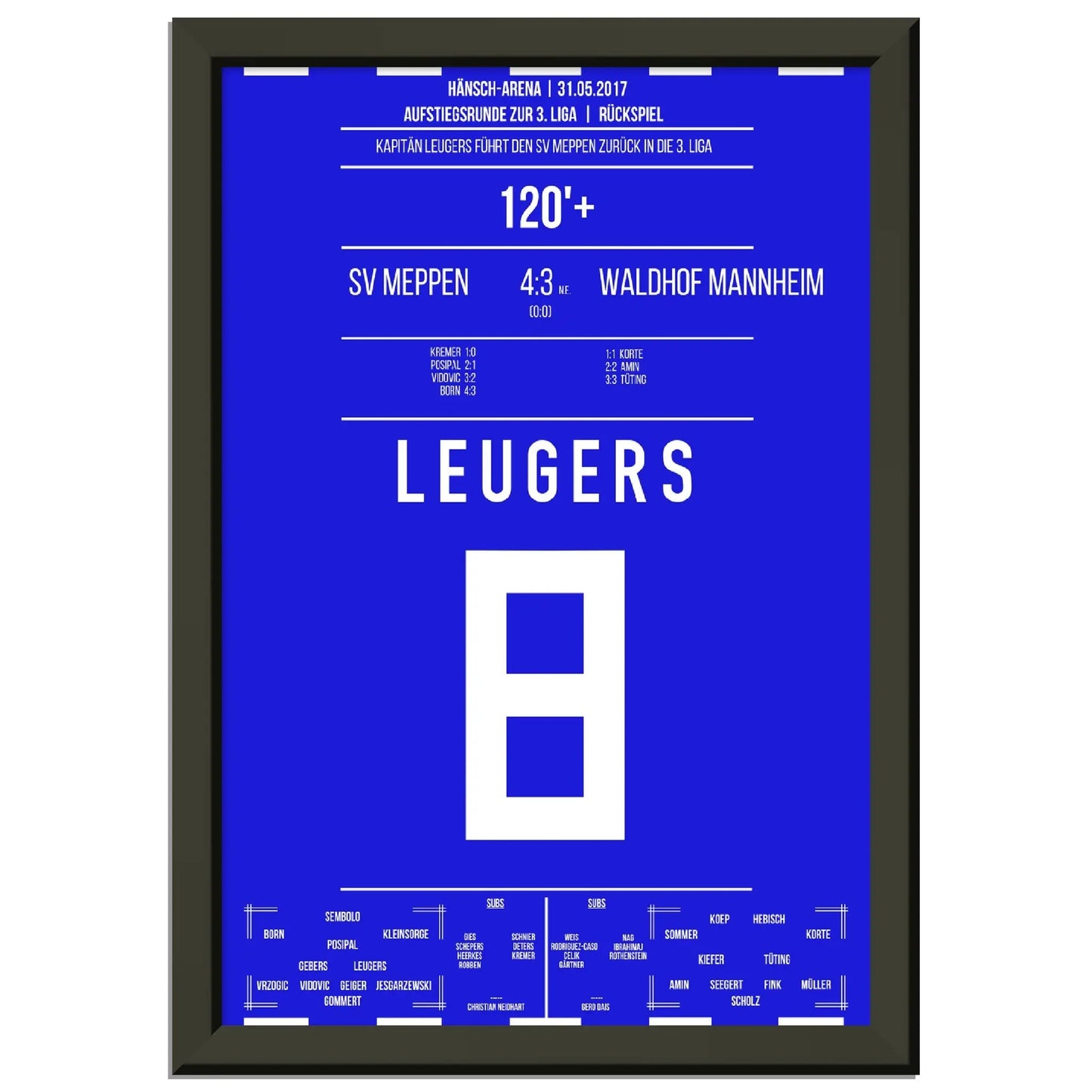 Kapitän-Leugers führt Meppen zurück in die 3. Liga 2017 