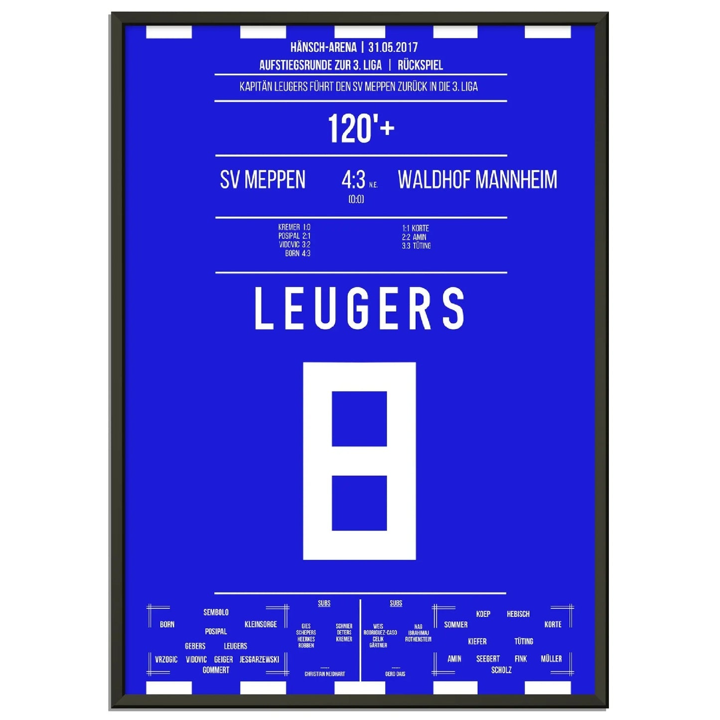 Kapitän-Leugers führt Meppen zurück in die 3. Liga 2017 