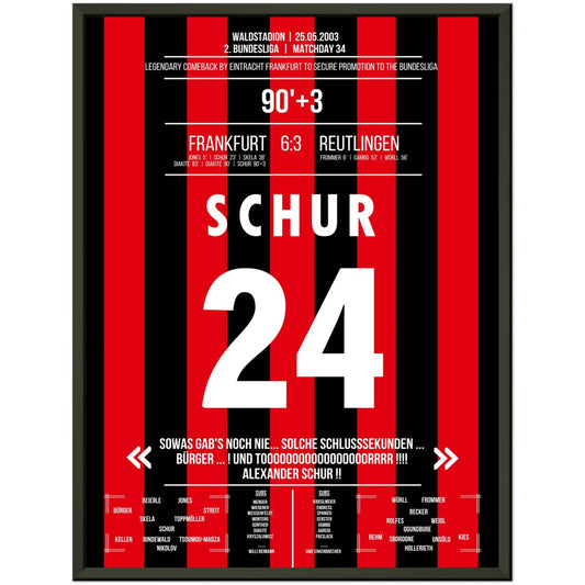 Schur krönt legendäre Aufholjagd gegen Reutlingen 2003 