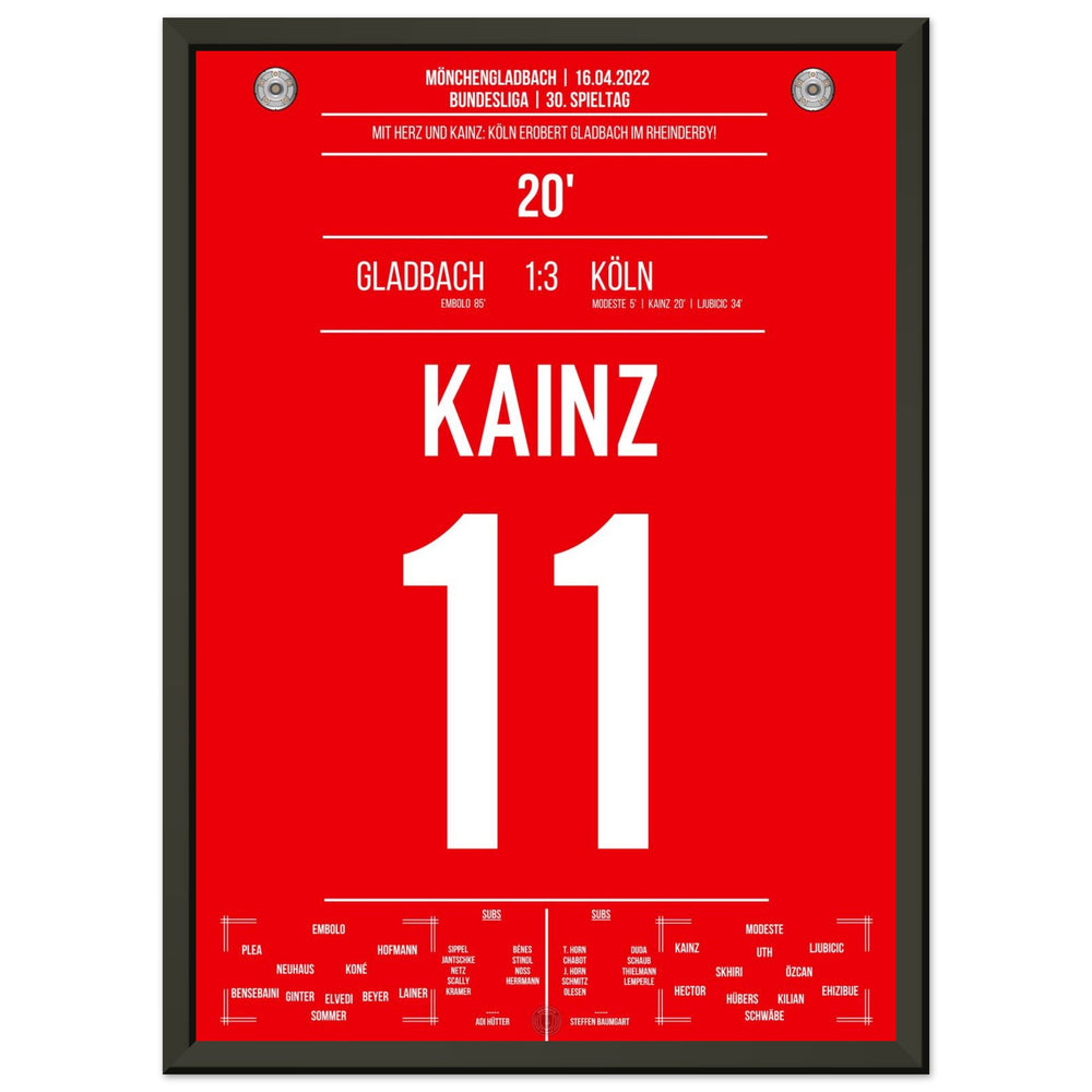 Victoire du derby de Cologne à Mönchengladbach saison Bundesliga 2021/22