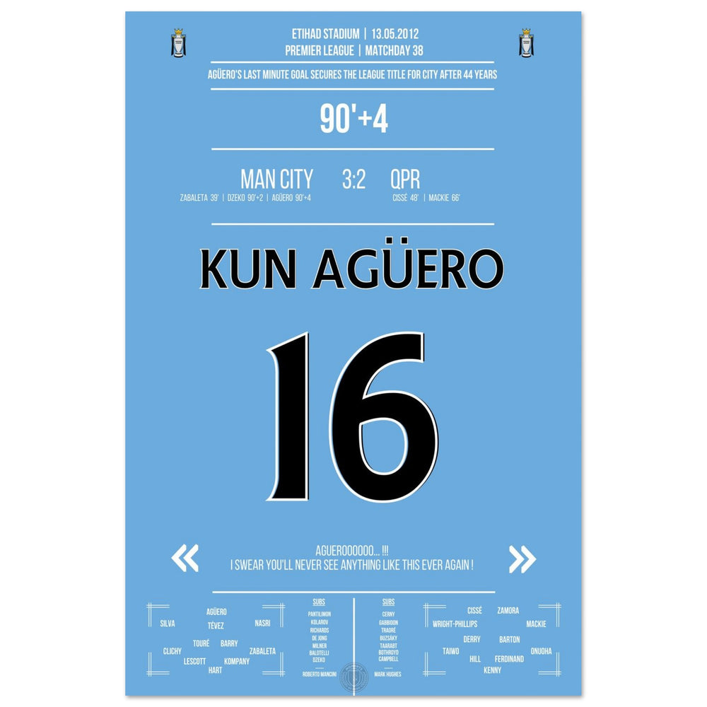 Le but légendaire d'Agüero pour le titre