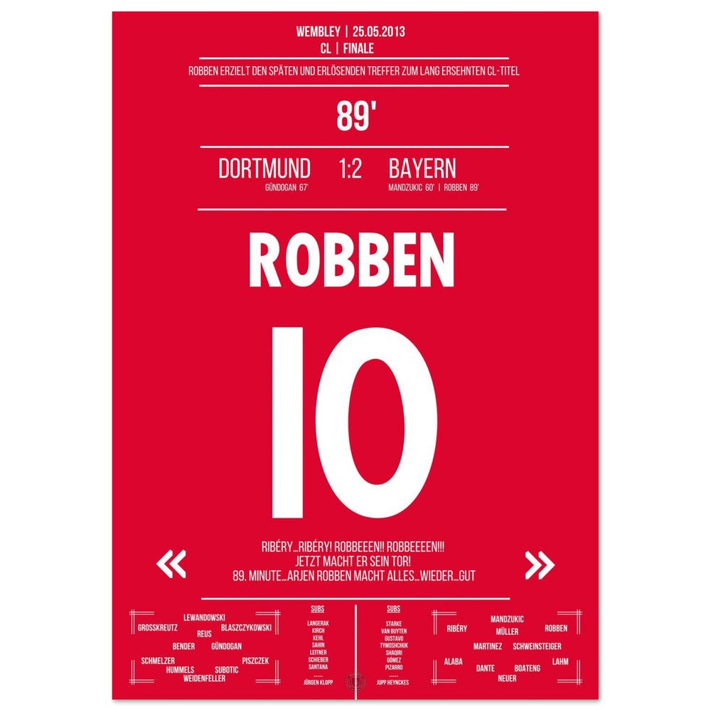 Robben with late winning goal in the German CL final - German version