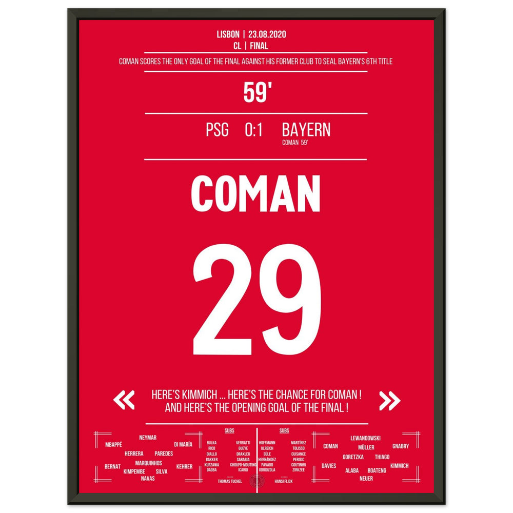 Coman heads <tc>Bayern</tc> to victory in the final against Paris