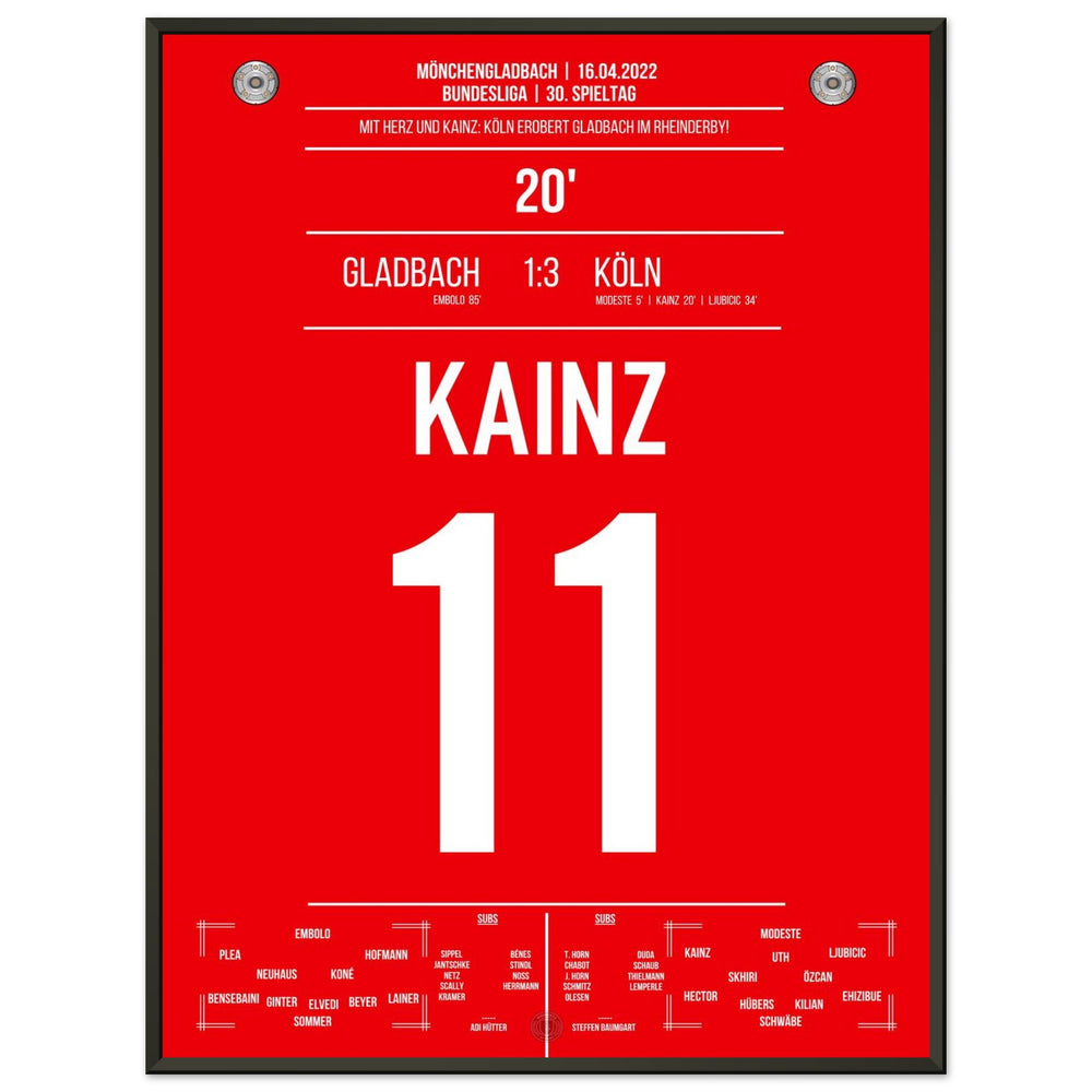 Victoire du derby de Cologne à Mönchengladbach saison Bundesliga 2021/22