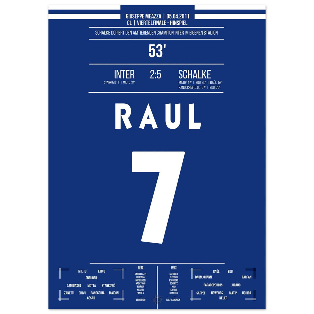 Raul's show at the gala victory against title defender Inter in the quarter-finals 2011