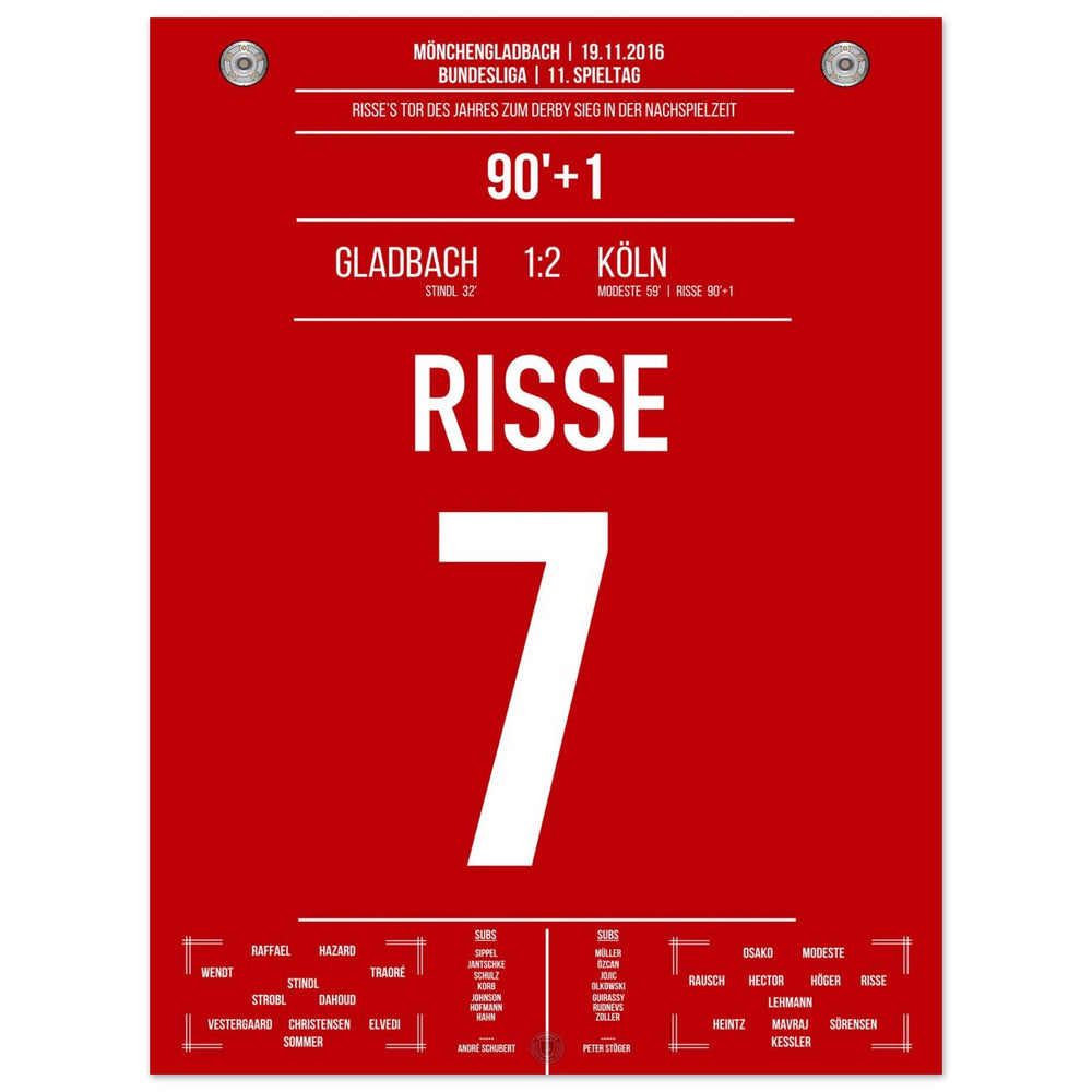 Le but de l'année 2016 de Risse lors du derby contre Mönchengladbach