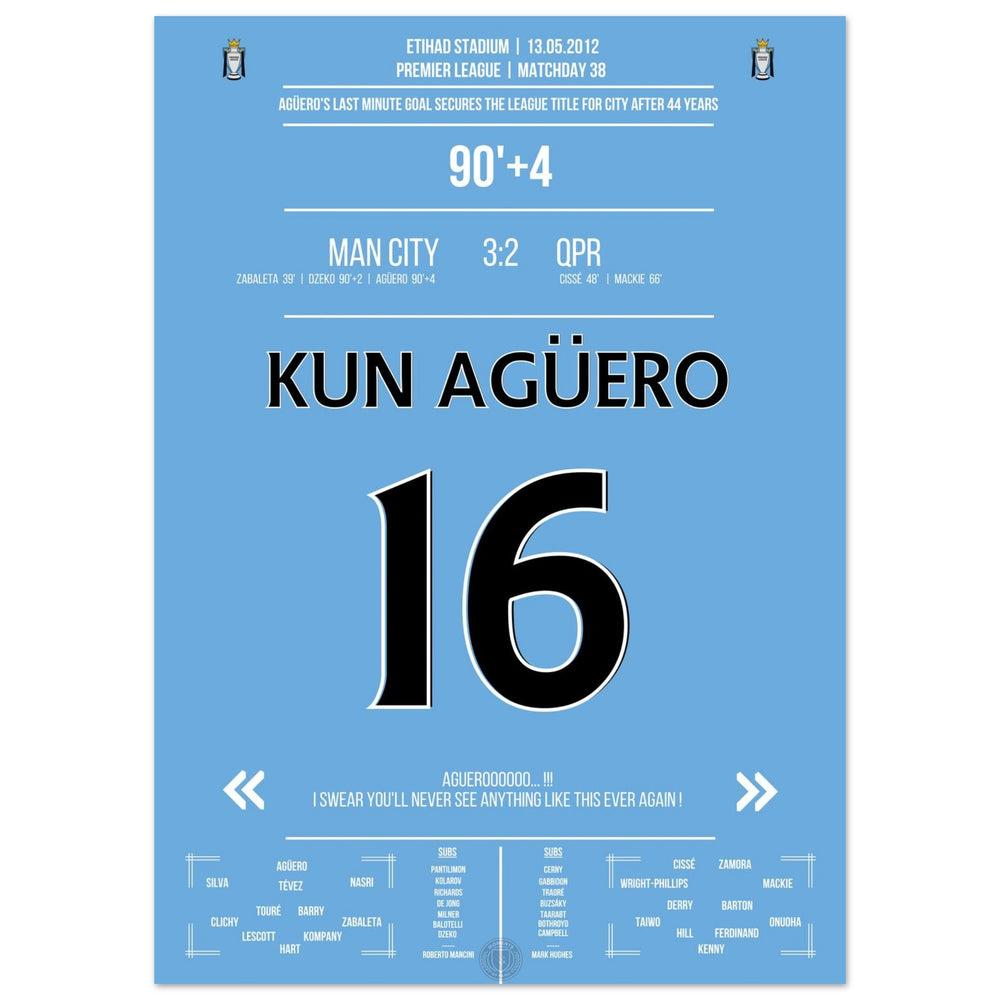 Le but légendaire d'Agüero pour le titre