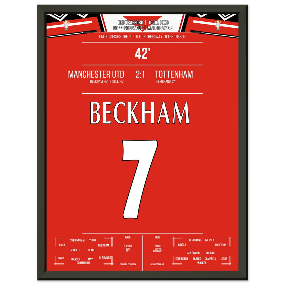 Le but de Beckham lors de la victoire en championnat en 1999