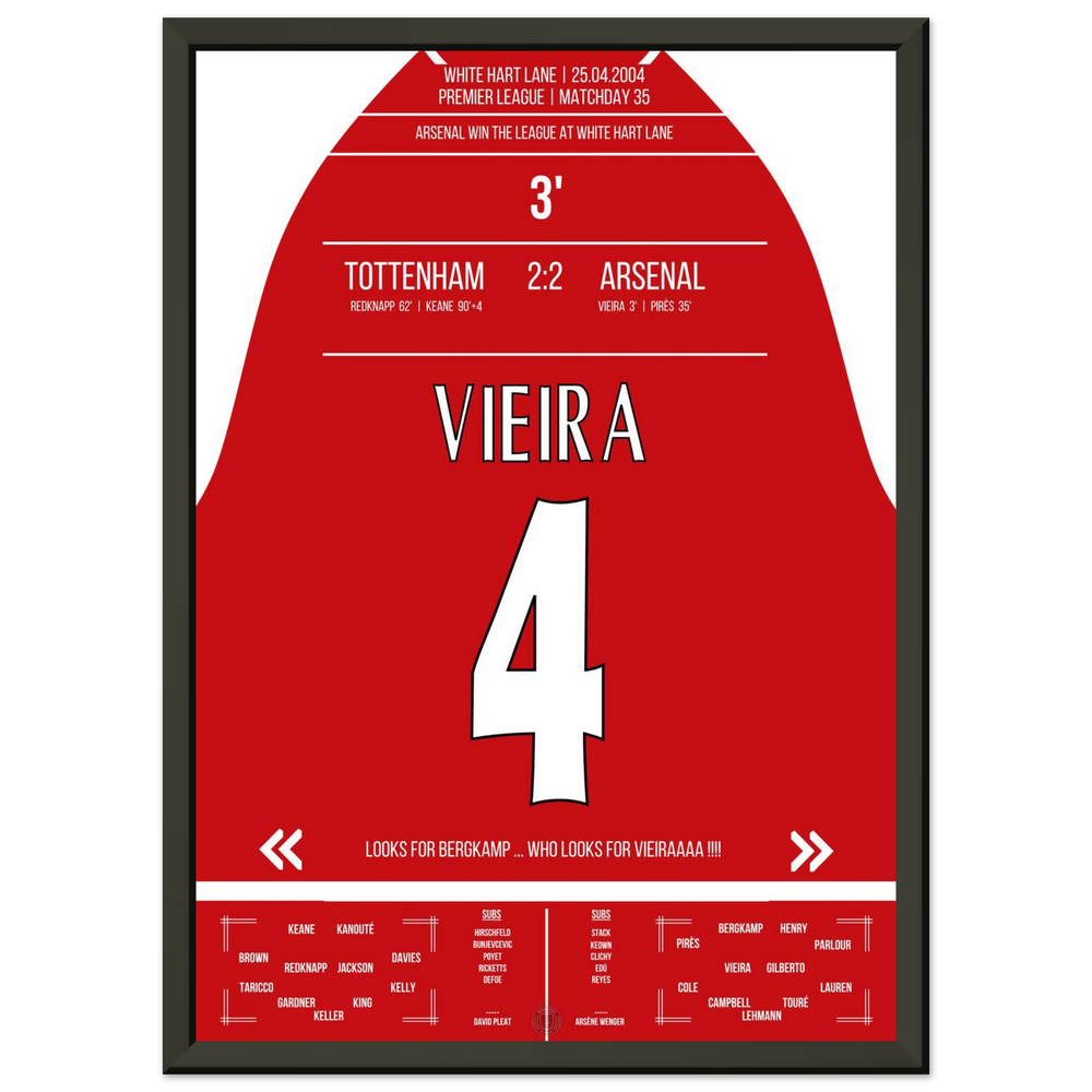 Le but de Vieira lors de la victoire du championnat à White Hart Lane en 2004
