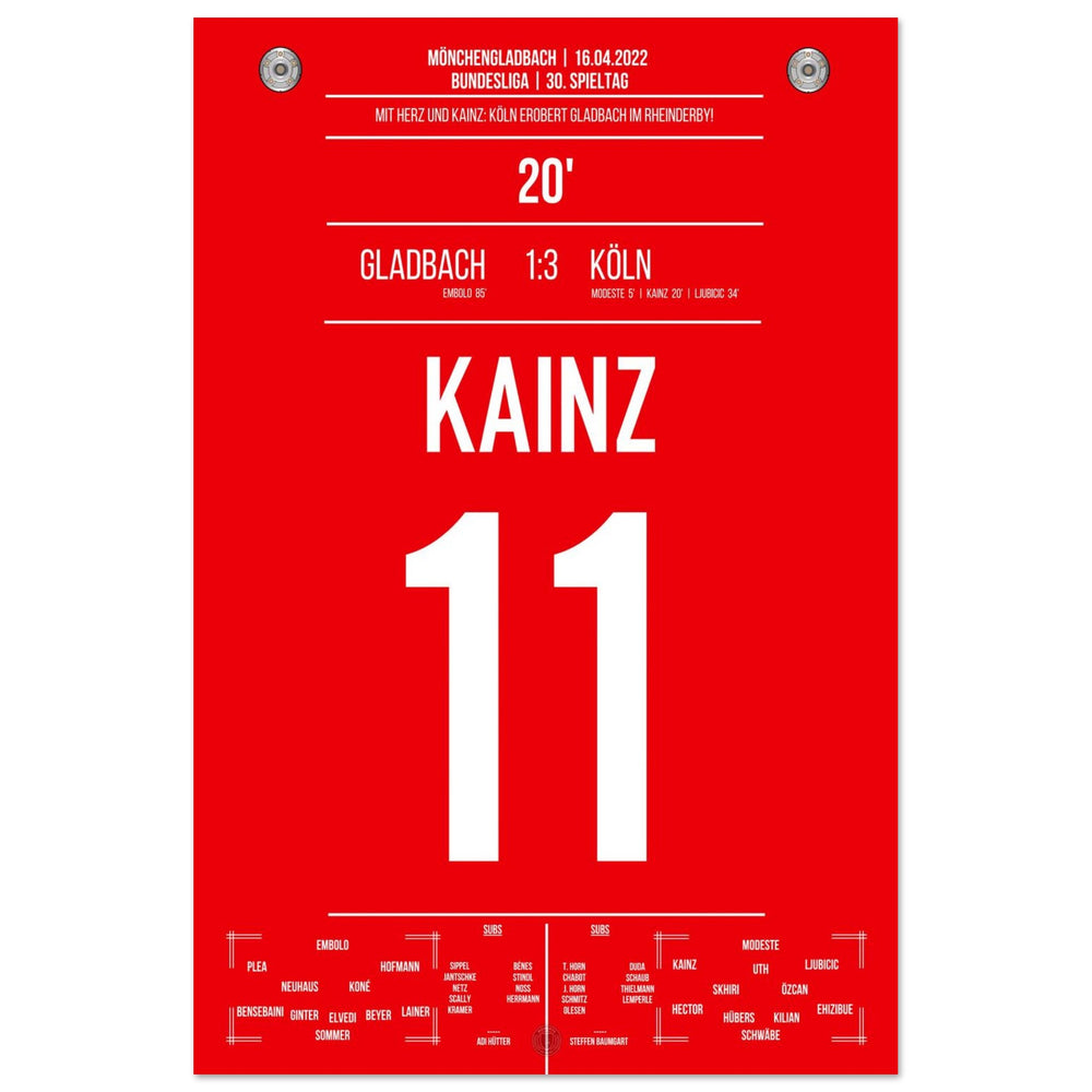 Victoire du derby de Cologne à Mönchengladbach saison Bundesliga 2021/22