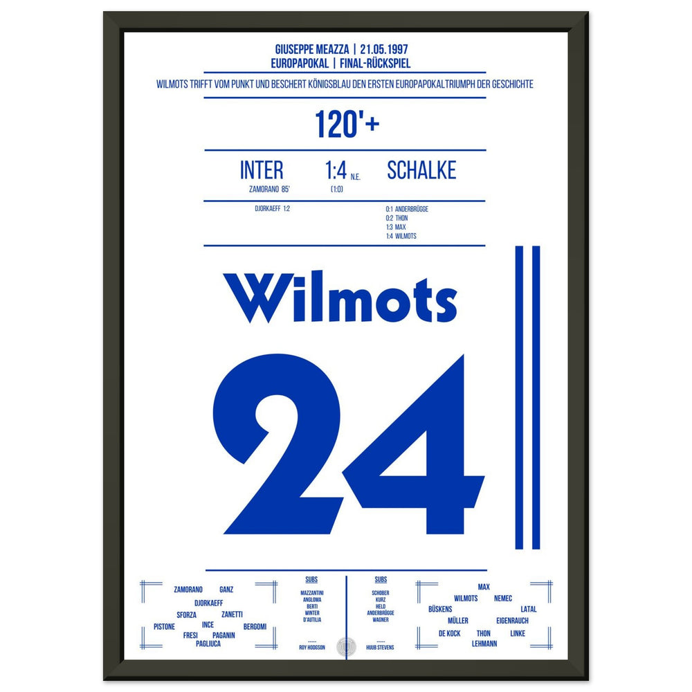 Le penalty transformé de Marc Wilmots en finale 1997 contre l'Inter
