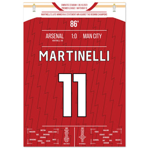 Martinelli's später Siegtreffer gegen Man City A4-21x29.7-cm-8x12-Ohne-Rahmen
