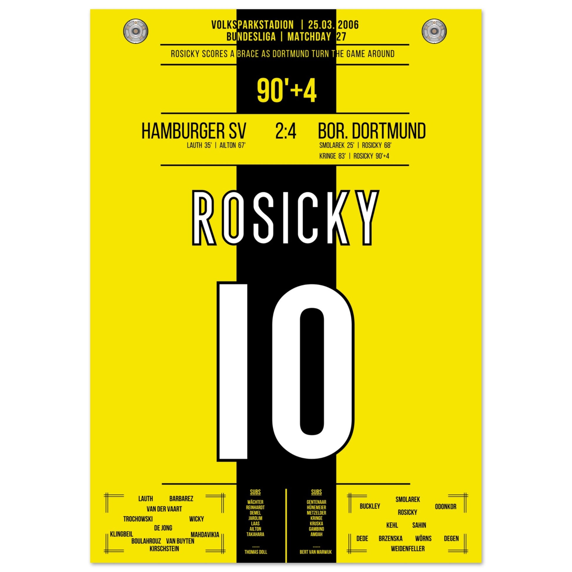 Rosicky's Doppelpack gegen den HSV 2006 A4-21x29.7-cm-8x12-Ohne-Rahmen