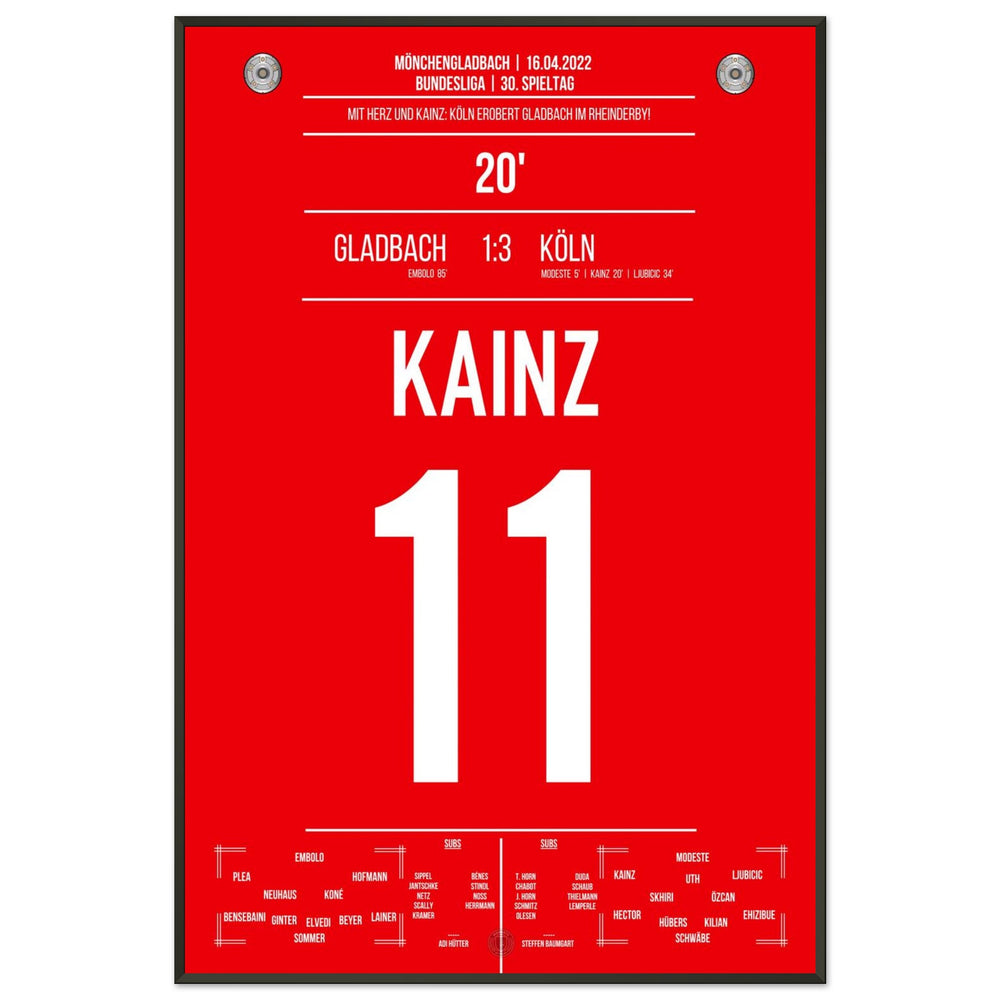 Victoire du derby de Cologne à Mönchengladbach saison Bundesliga 2021/22