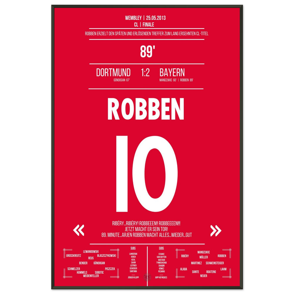 Robben with late winning goal in the German CL final - German version
