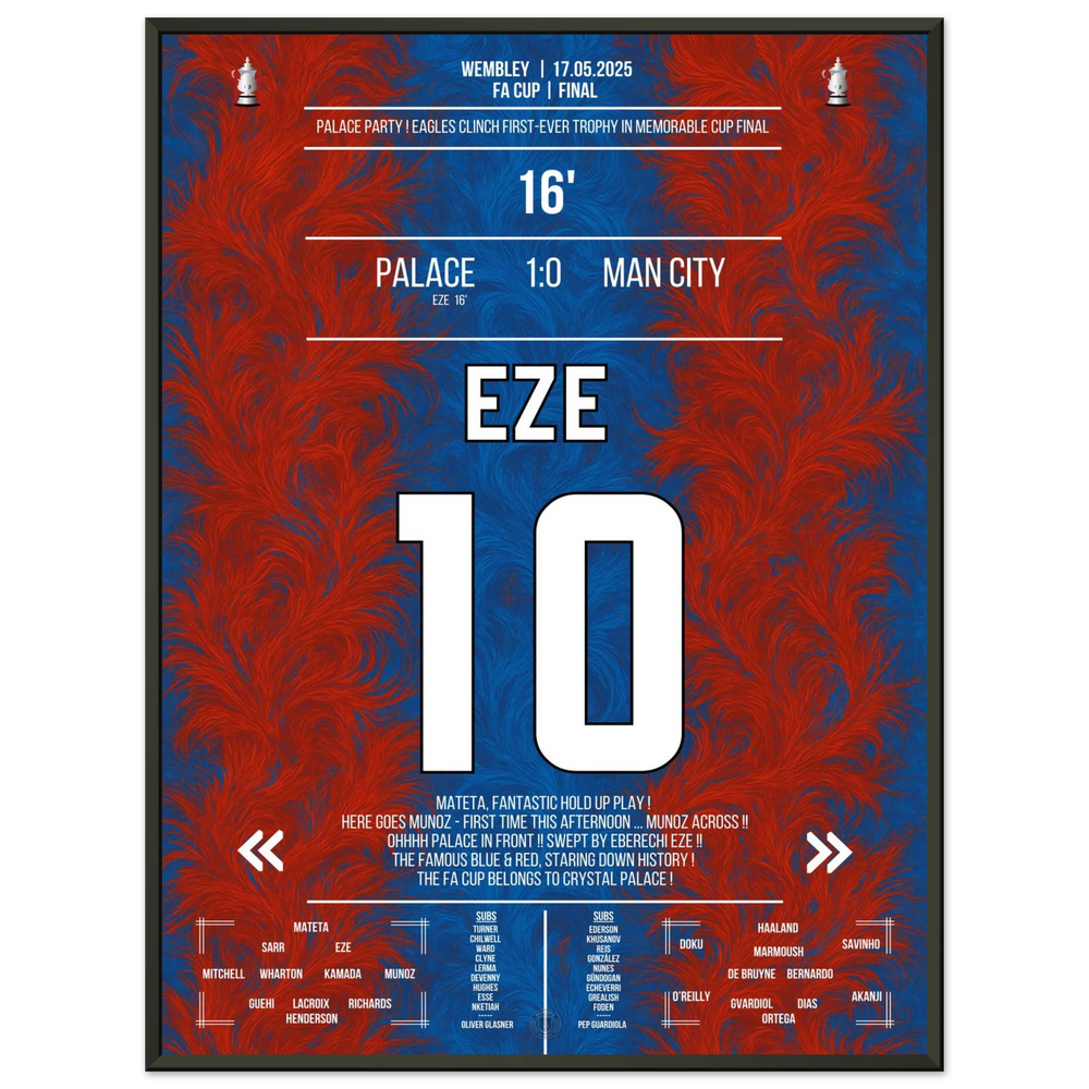 Eze offre à Palace son premier triomphe en coupe de l'histoire du club