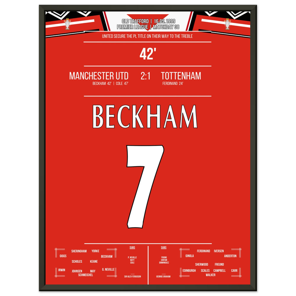 Le but de Beckham lors de la victoire en championnat en 1999