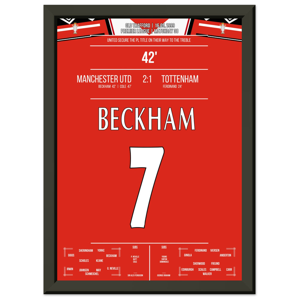 Le but de Beckham lors de la victoire en championnat en 1999