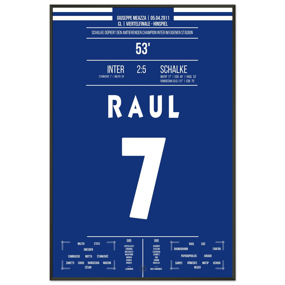 Raul's show at the gala victory against title defender Inter in the quarter-finals 2011