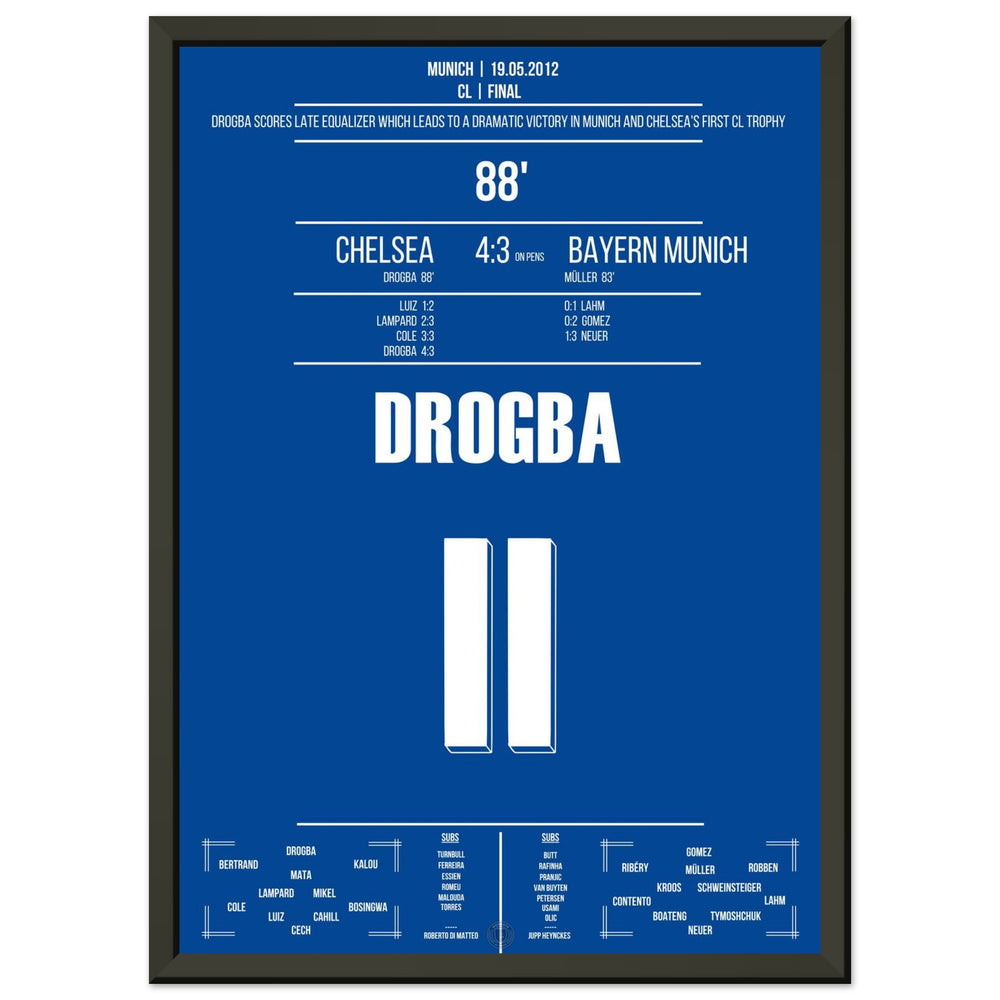 Le but de la tête de Drogba pour égaliser lors de la finale de la Ligue des champions 2012