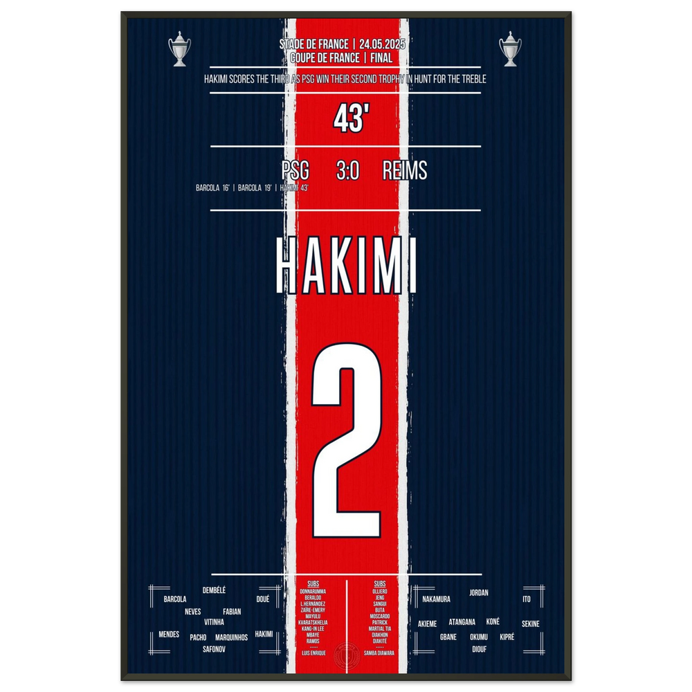 <tc>Hakimi marque et le PSG remporte également la Coupe de France





</tc>