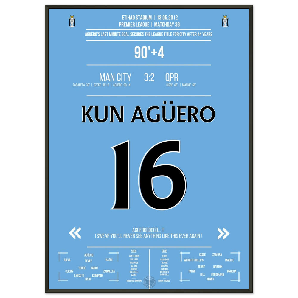 Le but légendaire d'Agüero pour le titre